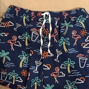 Chubbies Navy Tropical Patterned Shorts